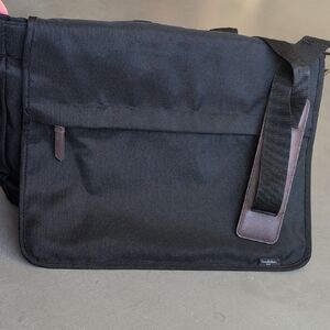 Black Messenger Bag With Computer Storage